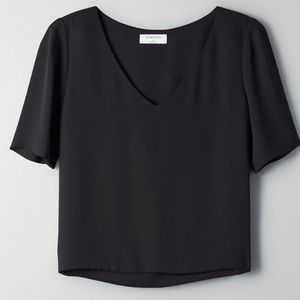 Aritzia Babaton Randy Blouse Black